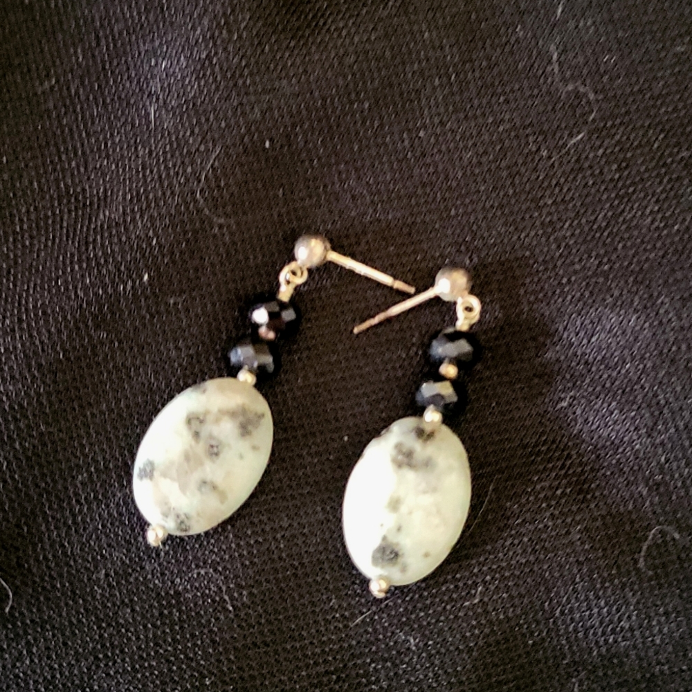 Dangling Gemstone Earrings